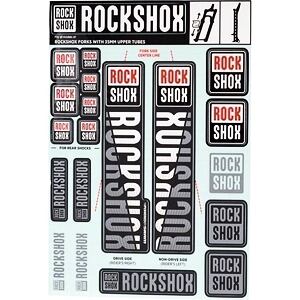 Cyklistické samolepky Rockshox Decal Kit 35Mm Dc White