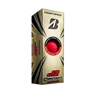 Golfové loptičky Bridgestone e12 Contact 3ks - červené