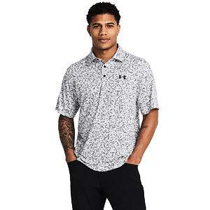 UA Playoff 3.0 Printed Polo-WHT