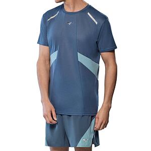 Pánské funkční triko Mizuno DryAeroFlow Tee – modré (Vintage Indigo)