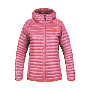 Dámská péřová bunda Hannah MANTIS HOODY sun kissed coral
