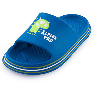 Dětské letní pantofle ALPINE PRO LARINO electric blue lemonade