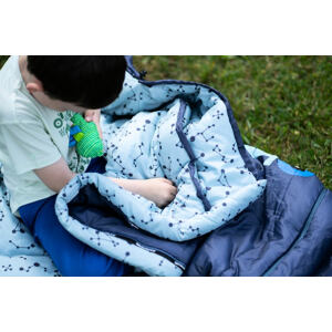 Syntetický třísezónní dětský spacák Kids HUSKY Magic blue/mustard
