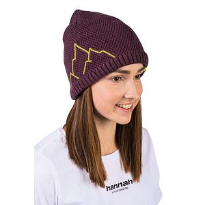 Zimní pletená čepice z merino vlny Hannah BRITA mauve wine