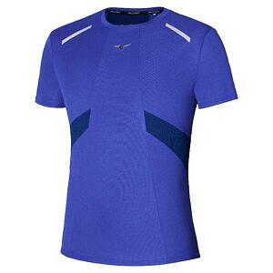 Pánske funkčné tričko Mizuno DryAeroFlow Tee - modré (Reflex Blue)