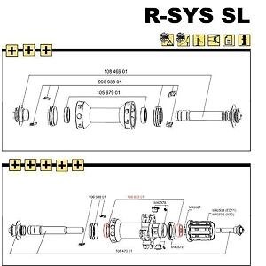 Cyklistické diely nábojov Rear Hub Qrm Sl Bearings (L10682200)