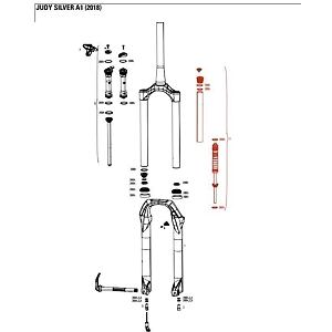 Cyklistické náhradné diely Rockshox Spring Int Left Sa Judys 30S Tp.8 80-120