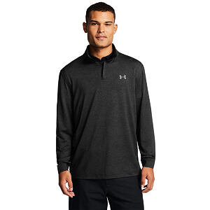 UA Playoff Printed 1/4 Zip-BLK