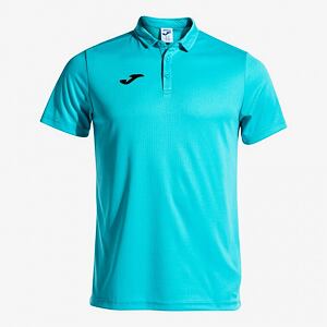 Pánské polo tričko Joma Polo Shirt Hobby S/S Fluor Turquoise