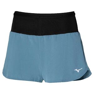 Dámské běžecké šortky Mizuno Multi Pocket – modrošedé (Citadel)