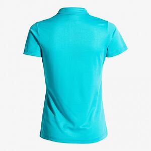 Dámské triko Joma Hobby Women Polo Shirt S/S Fluor Turquoise