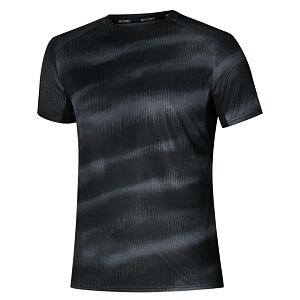 Pánské funkční triko Mizuno DryAeroFlow Graphic Tee – černé