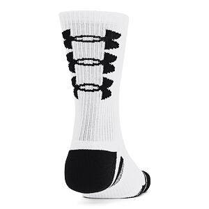 UA Perf Tech Nov 3pk Crew-WHT