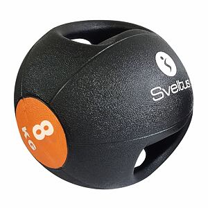 Ergonomicky tvarovaný Medicinbal Sveltus 8kg double grip