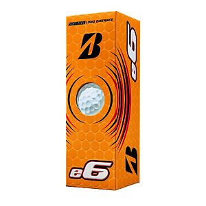 Golfové míčky Bridgestone e6 2023 White - 3 ks
