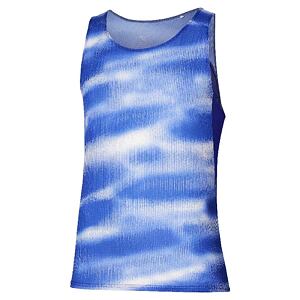 Pánský funkční nátělník Mizuno DryAeroFlow Graphic Tank – bílý