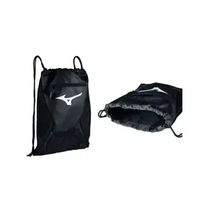 Sportovní vak s kapsou na zip Mizuno Zip Drawbag – černý