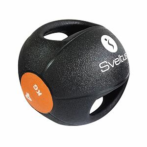 Ergonomicky tvarovaný Medicinbal Sveltus 4kg double grip