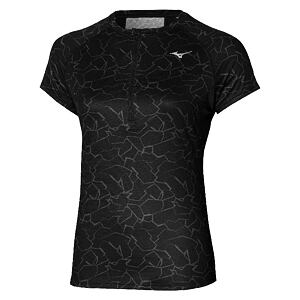 Dámské běžecké triko Mizuno Graphic Trail – černé