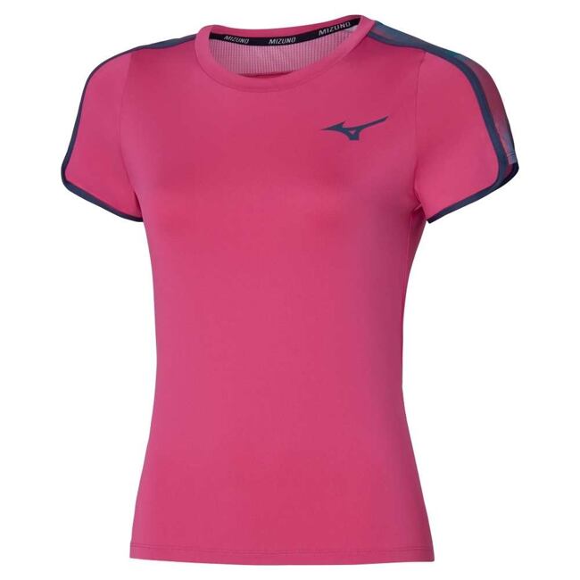 Dámské sportovní tričko Mizuno Frontier Tee – fuchsiově fialové (Fuchsia Purple)