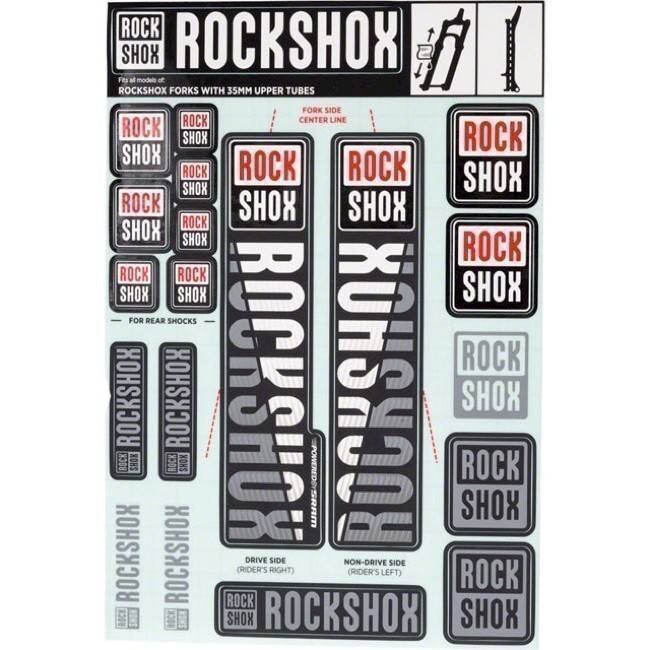 Cyklistické samolepky Rockshox Decal Kit 35Mm Dc White