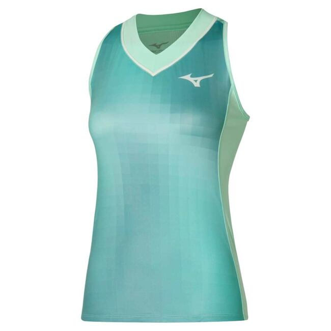 Dámské sportovní tílko Mizuno Frontier Tank – světle modré (Bay)