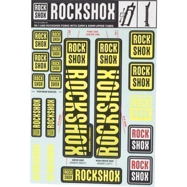 Cyklistické samolepky Rockshox Decal Kit 35mm Dc Ne01 Yellow