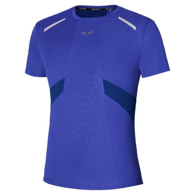 Pánske funkčné tričko Mizuno DryAeroFlow Tee - modré (Reflex Blue)