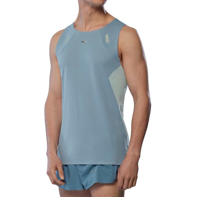 Pánské sportovní tílko Mizuno Tech Light – šedé (Citadel)