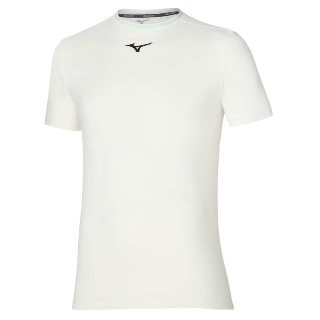 Pánské sportovní tričko Mizuno Frontier Shadow Graphic – bílé s potiskem