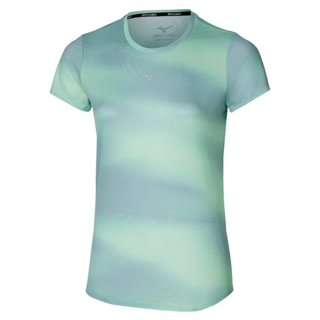 Dámské sportovní tričko Mizuno Core Graphic – mentolové Flash Mint