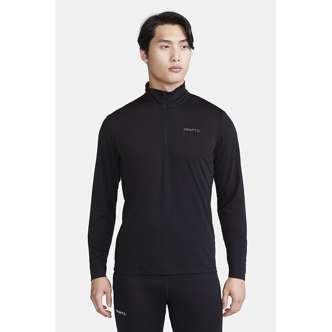 Pánske tričko Craft CORE Essence Bi-blend Half Zip LS