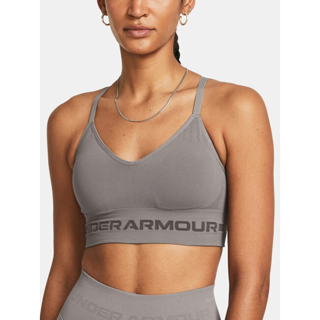 Podprsenka Under Armour UA Seamless Low Long Bra - šedá