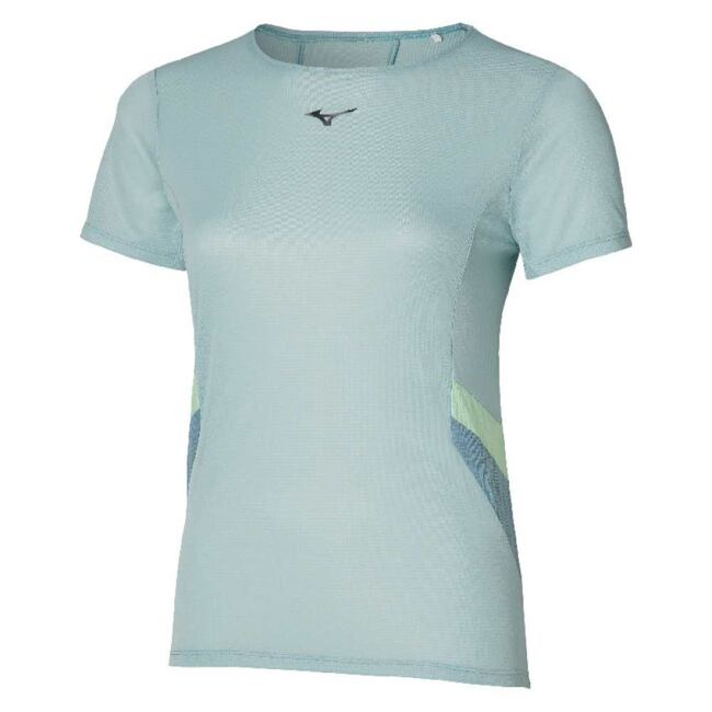 Dámske bežecké tričko Mizuno DryAeroFlow - svetlo modré (Cloud Blue)