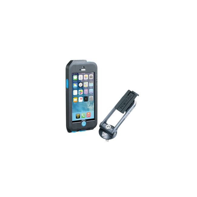 TOPEAK obal WEATHERPROOF RIDECASE pre iPhone 5 + SE čierna / modrá