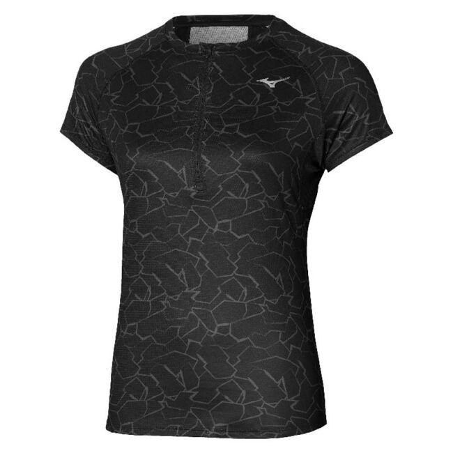 Dámské běžecké triko Mizuno Graphic Trail – černé