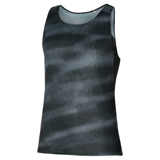 Pánský funkční nátělník Mizuno DryAeroFlow Graphic Tank – černý